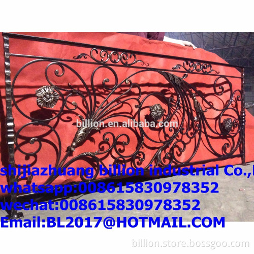 Wought iron forged balcony railing